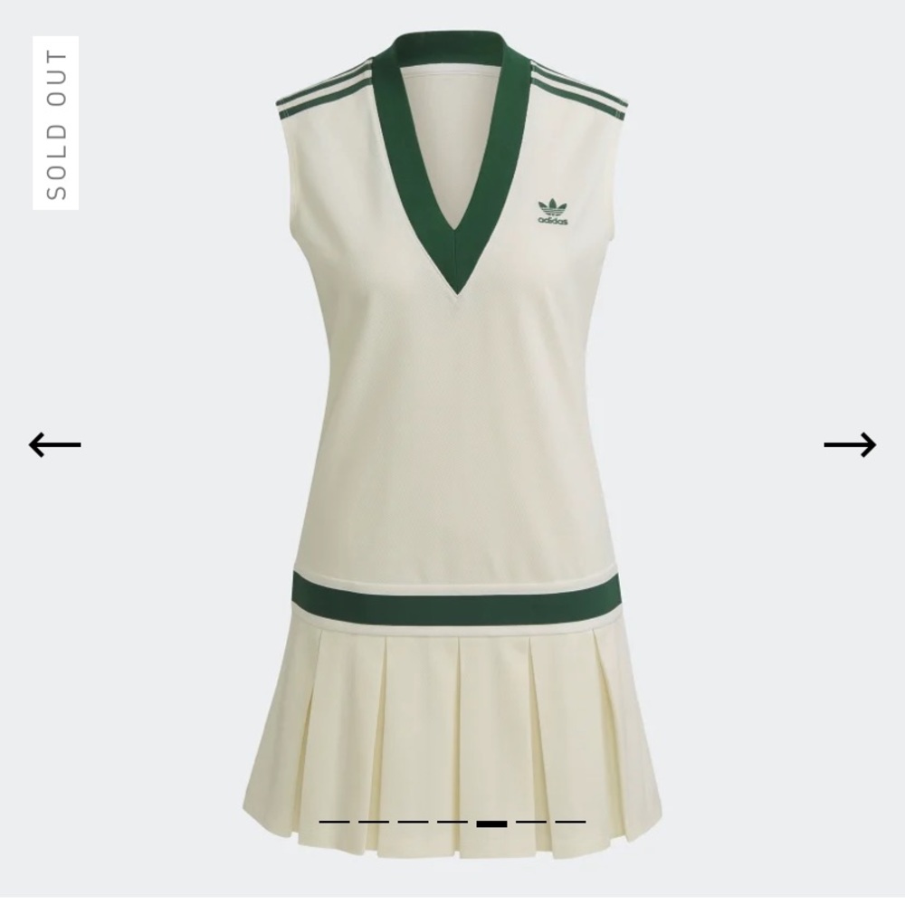 adidas Cream and Green Women's Dress